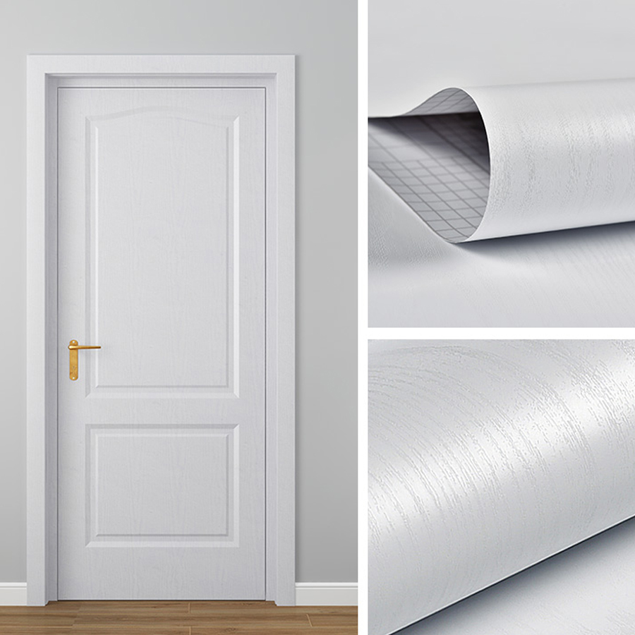 Moisture Meter Wall Wood - Pure White Wood Grain Self Adhesive