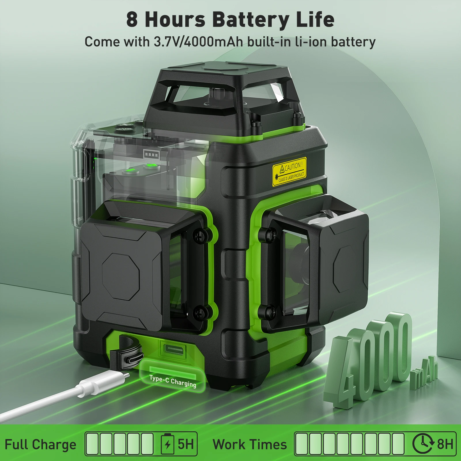 Huepar HM03CG Laser Level Gree - Stud Finder With Laser Level 评论和价格