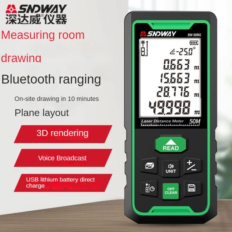 Latest SNDWAY SW-50BG Laser Di - Stud Finder With Laser Level 评论和价格
