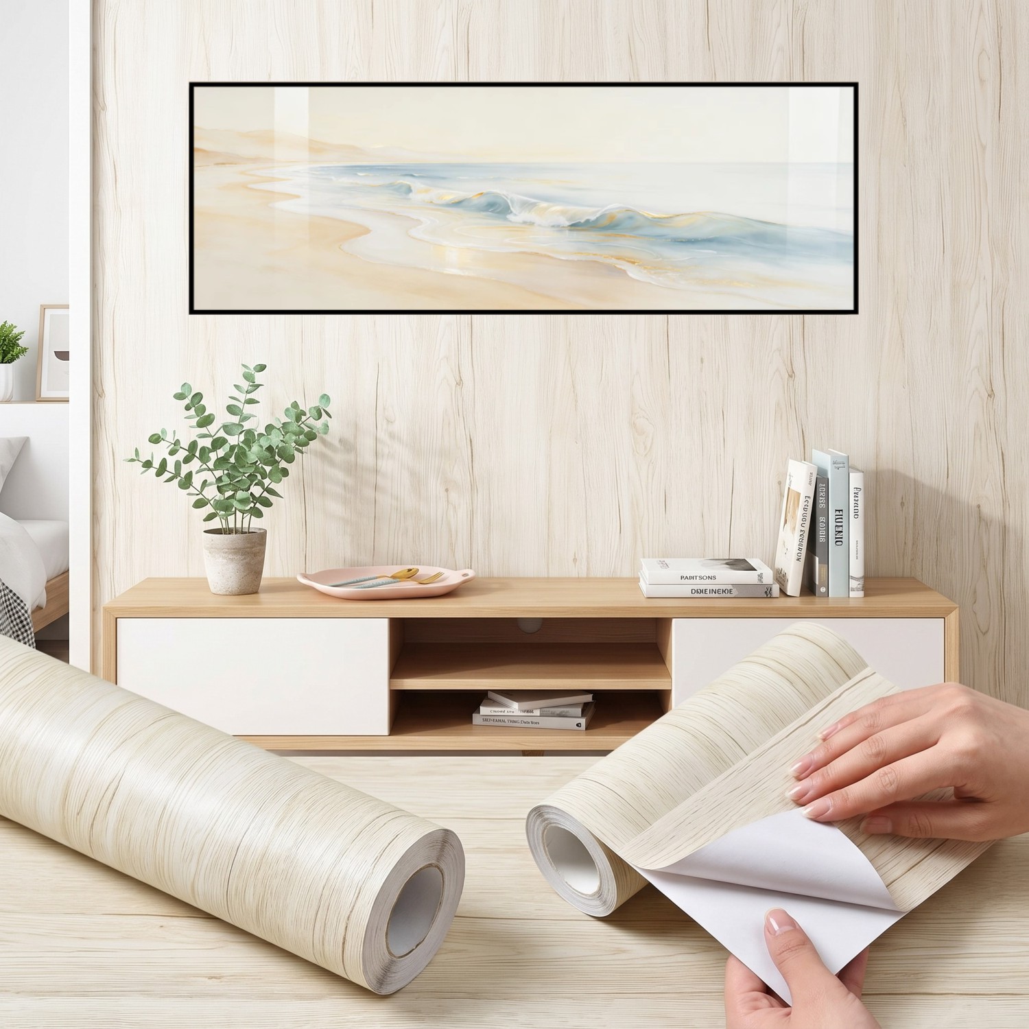 1 Roll PVC Oil-Proof Wood Grai - Moisture Meter Wall Wood 评论和价格