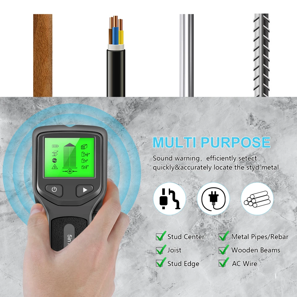 5 in 1 Metal Detector Wall Thi - Stud Finder Wall Scanner 5 In 1 评论和价格