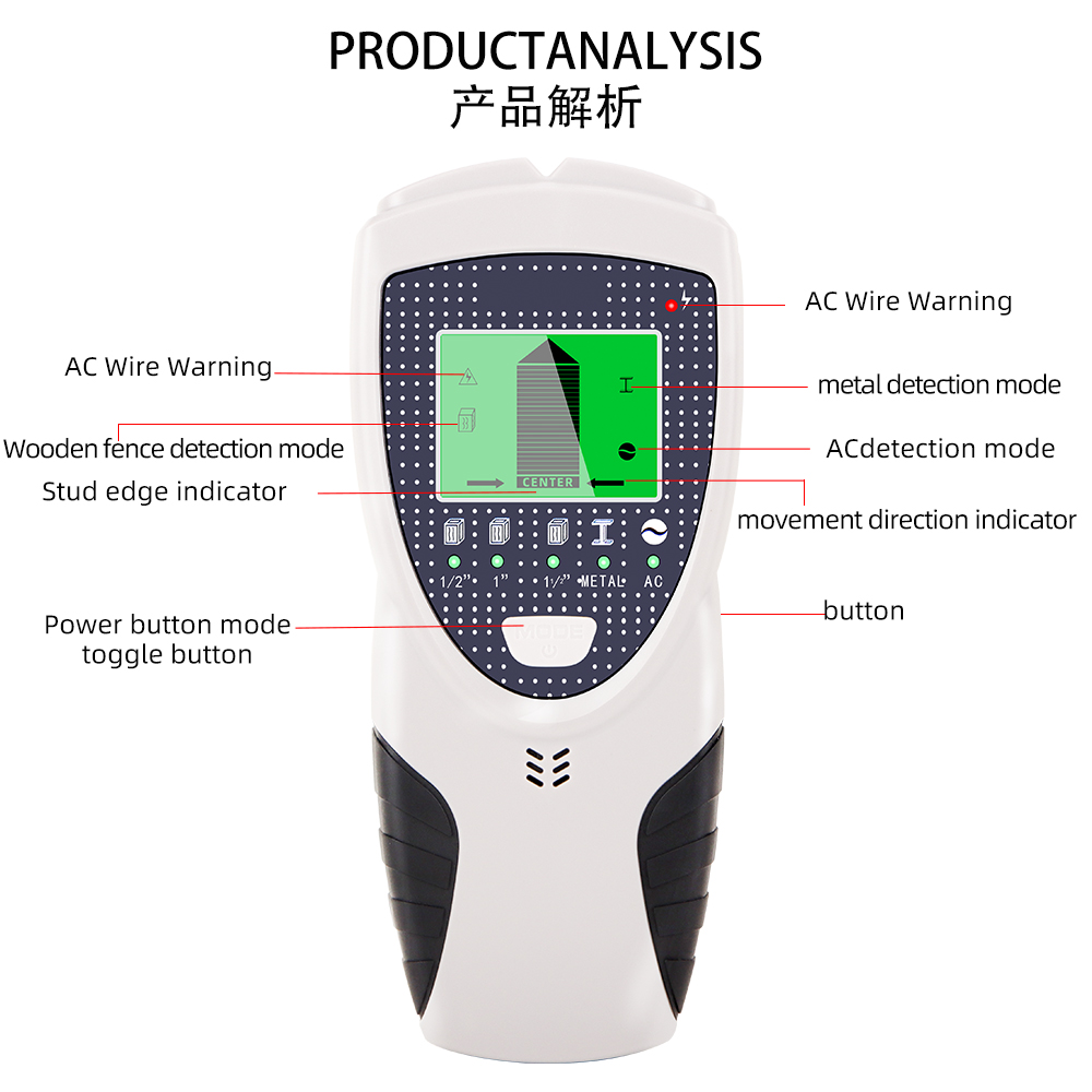 Handheld 5‑in‑1 Wall Scanner M - Stud Finder Wall Scanner 5 In 1 评论和价格