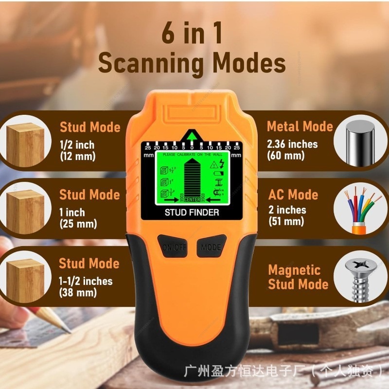 Multi-function 6-in-1 Wall Sca - Wall Scanner Rebar Detector 评论和价格