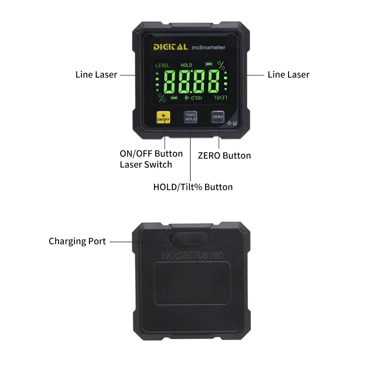 SHANHR Digital Angle Finder wi - Stud Finder With Laser Level 评论和价格