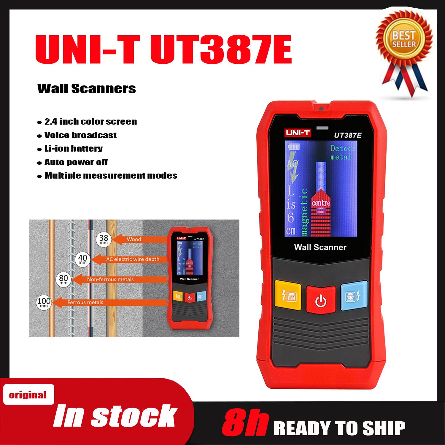 UNI-T UT387E UT387LM UT387S Wa - Stud Detector With Metal Ac Wire 评论和价格