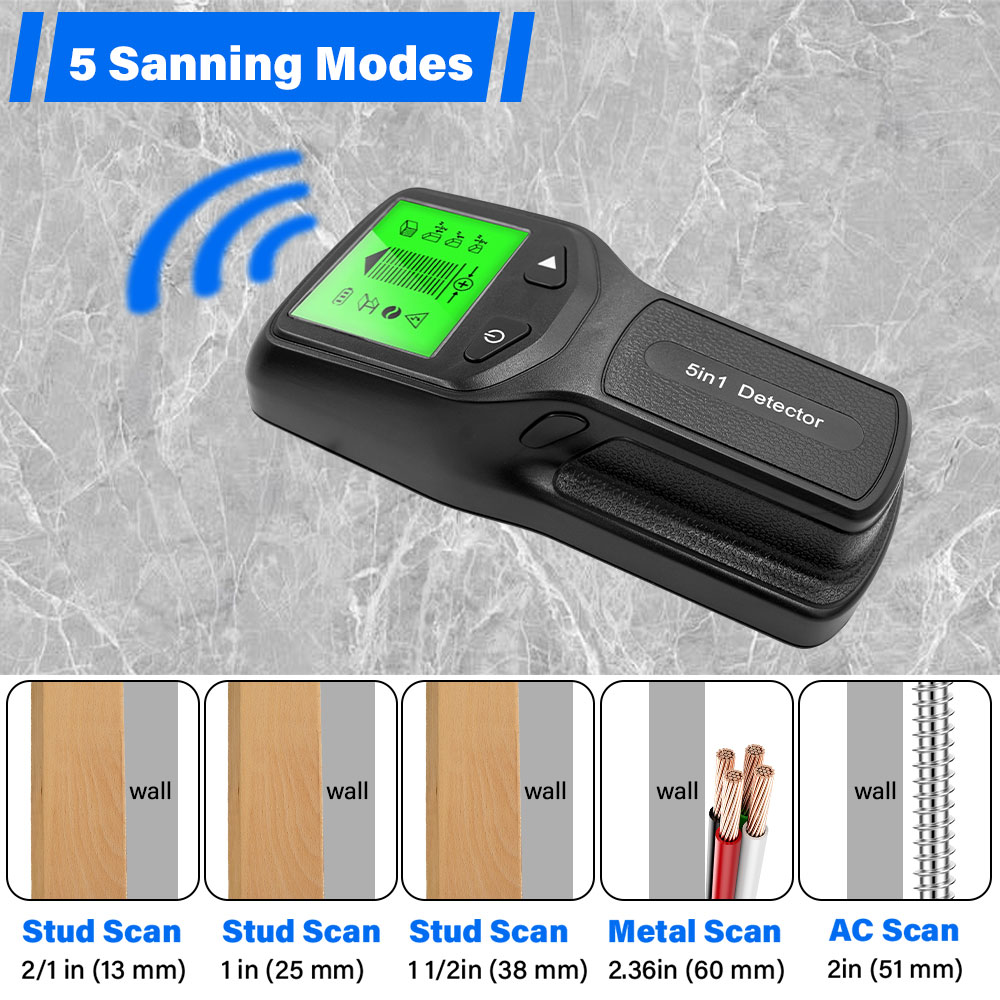 Wall Scanner 5 In 1 Metal Dete - Stud Finder Wall Scanner 5 In 1 评论和价格