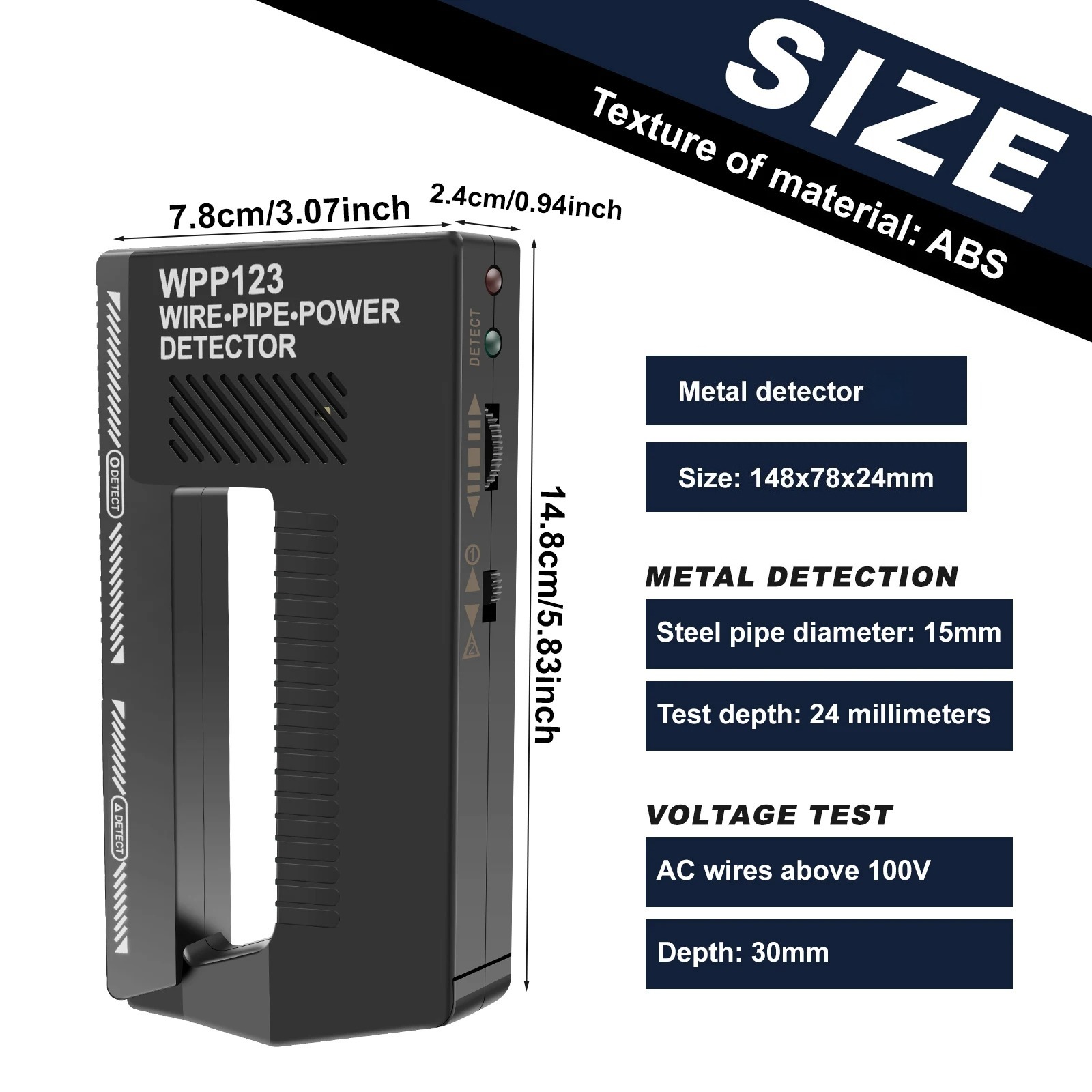 Handheld High Sensitivity Meta - Pipe Detector Wall Scanner 评论和价格