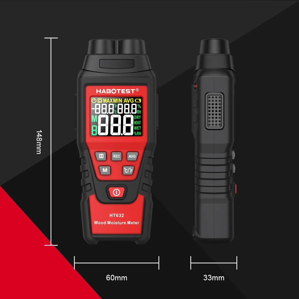 HABOTEST HT632 Digital Moistur - Moisture Meter Wall Wood 评论和价格