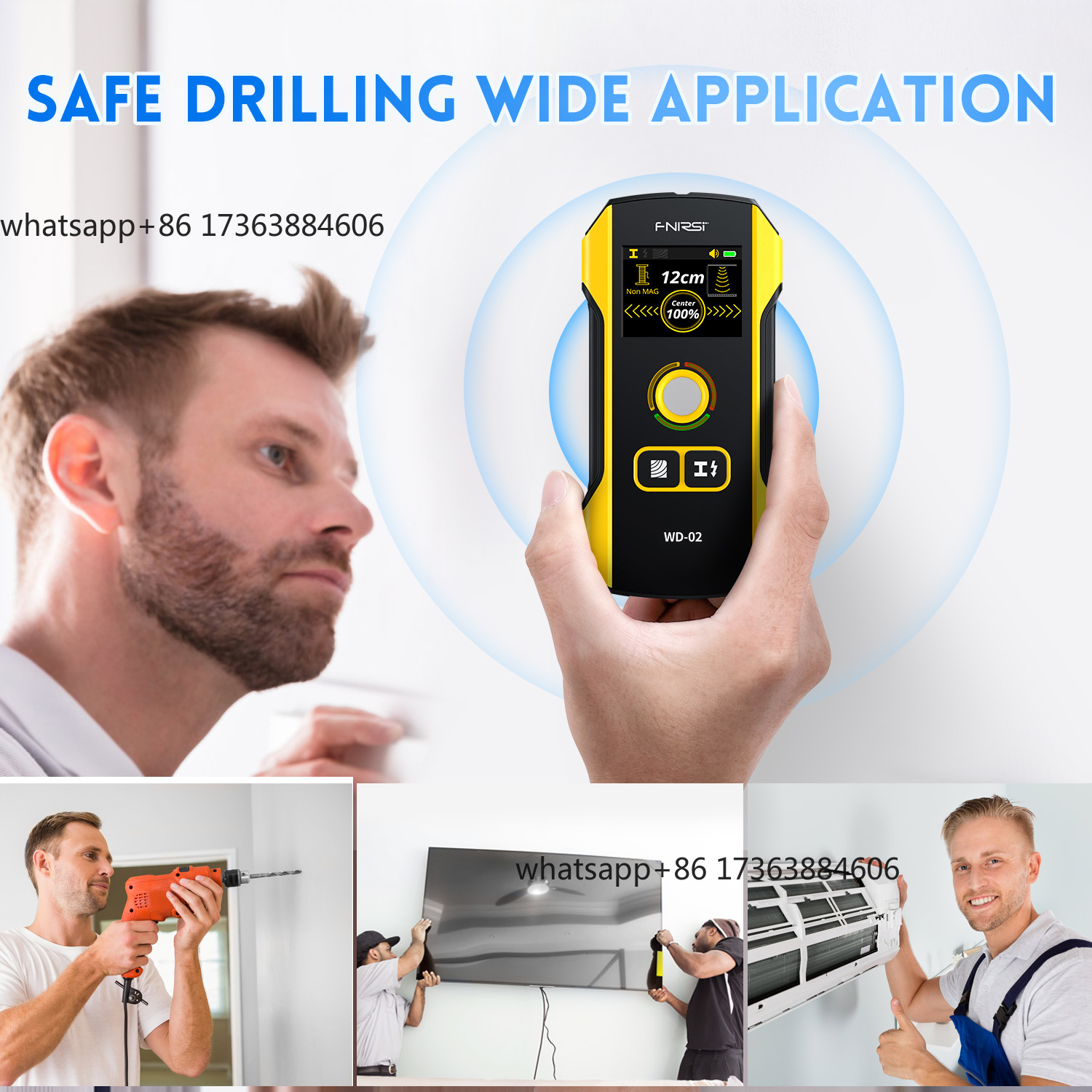 WD-02 Wall Detector Stud Finde - Stud Detector With Metal Ac Wire 评论和价格