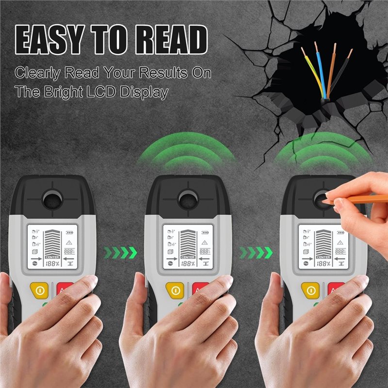 UISN Multifunction 6In1 Stud F - Pipe Detector Wall Scanner 评论和价格