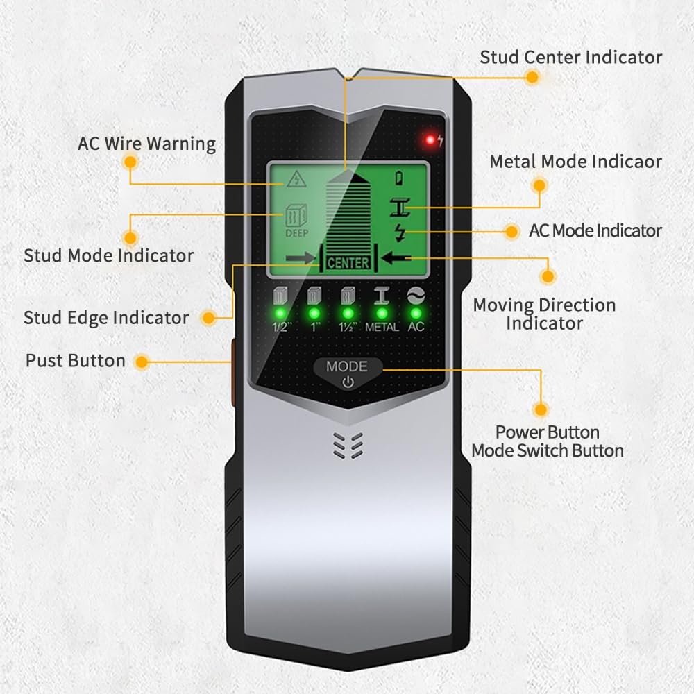 Stud Finder Wall Scanner, 5 in - Stud Finder Center Finder Edge 评论和价格