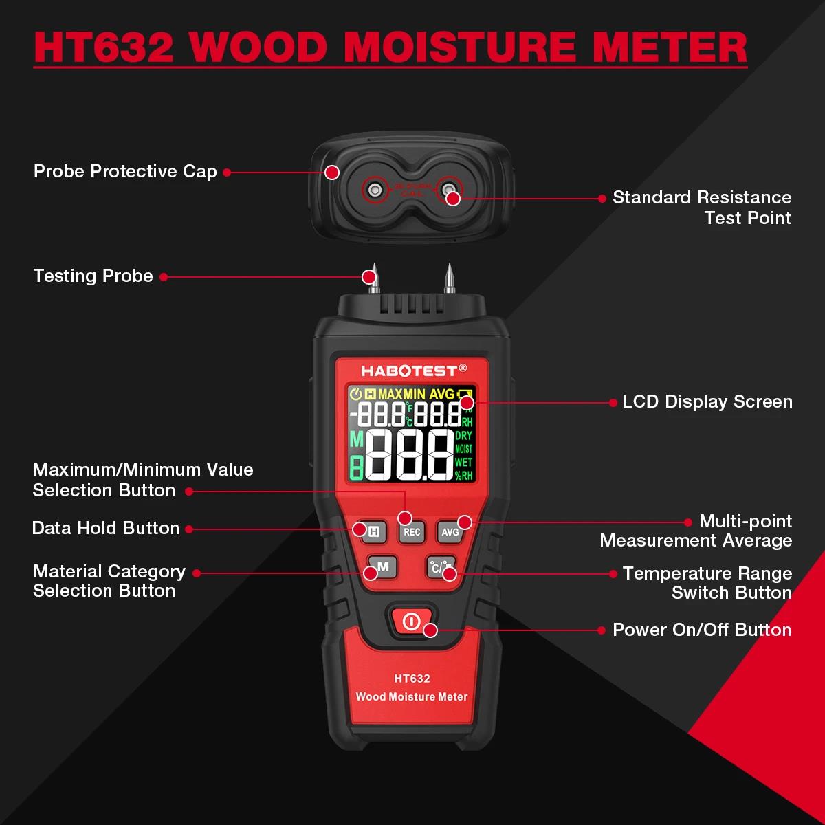 HABOTEST HT632 Digital Wood Mo - Wall Scanner For Concrete 评论和价格