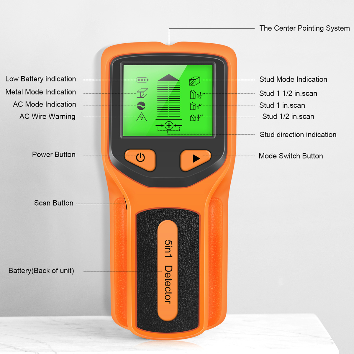 5 In 1 Stud Electronic Wall De - Stud Finder Wall Scanner 5 In 1 评论和价格