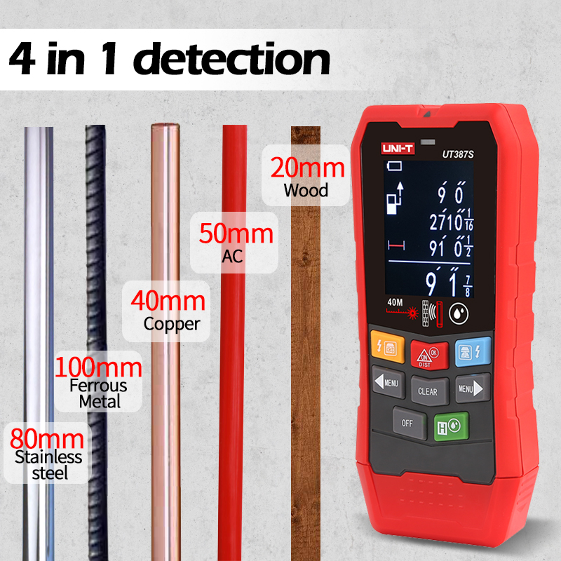 UNI-T 4 In 1 Metal Detector UT - Stud Detector With Metal Ac Wire 评论和价格