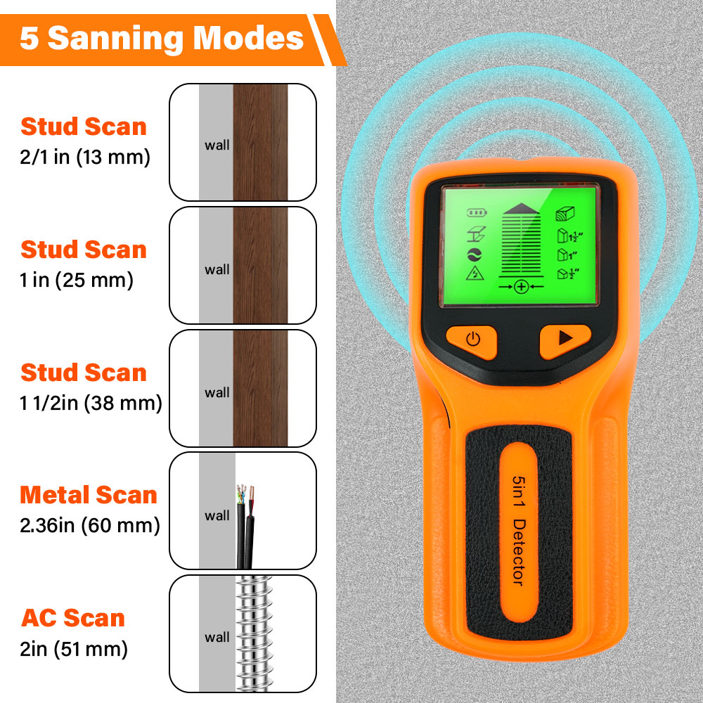 5 in 1 Stud Detector Wall Wood - Stud Finder Wall Scanner 5 In 1 评论和价格