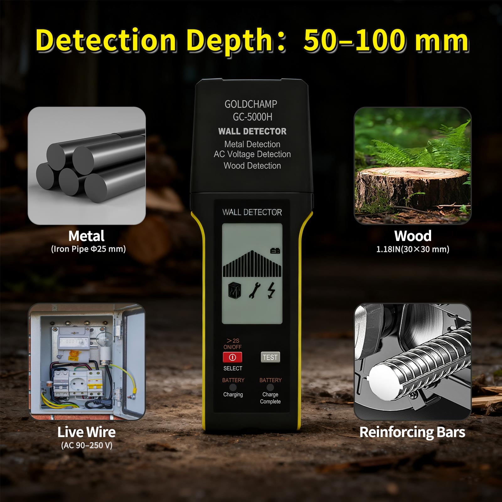 Wall Scanner 5-in-1 Metal Wood - Stud Finder Wall Scanner 5 In 1 评论和价格