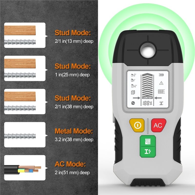 ABKL-Multifunctional 6In1 Wall - Pipe Detector Wall Scanner 评论和价格