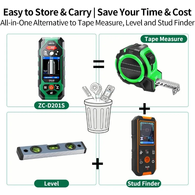 For Rechargeable 10-in-1 Wall  - Stud Finder With Laser Level 评论和价格