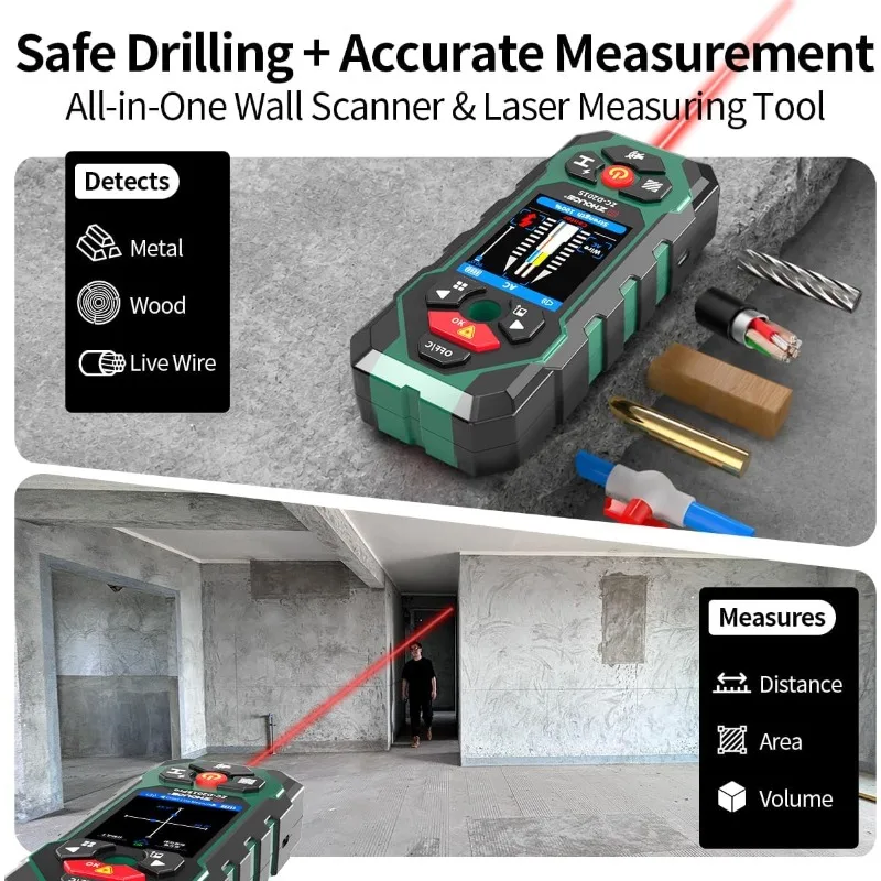 For Rechargeable 10-in-1 Wall  - Stud Finder With Laser Level 评论和价格